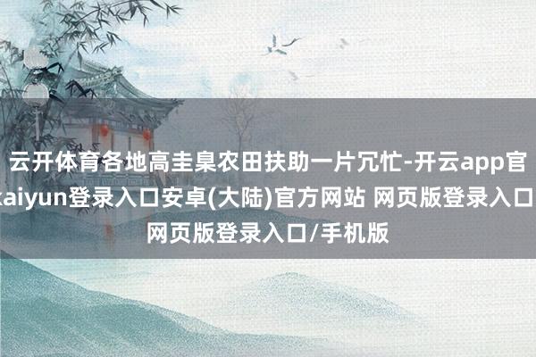 云开体育各地高圭臬农田扶助一片冗忙-开云app官网下载kaiyun登录入口安卓(大陆)官方网站 网页版登录入口/手机版