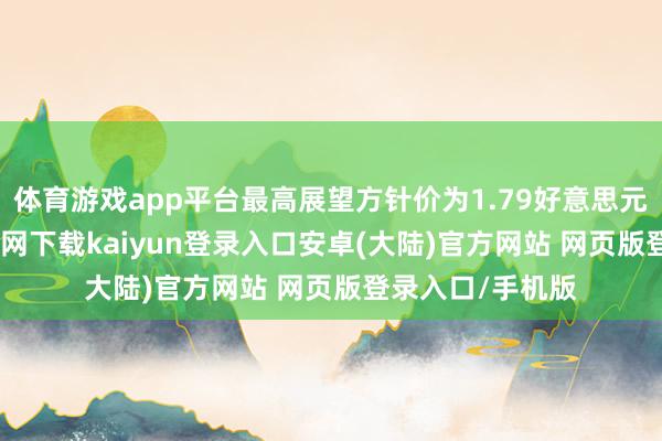 体育游戏app平台最高展望方针价为1.79好意思元/股-开云app官网下载kaiyun登录入口安卓(大陆)官方网站 网页版登录入口/手机版