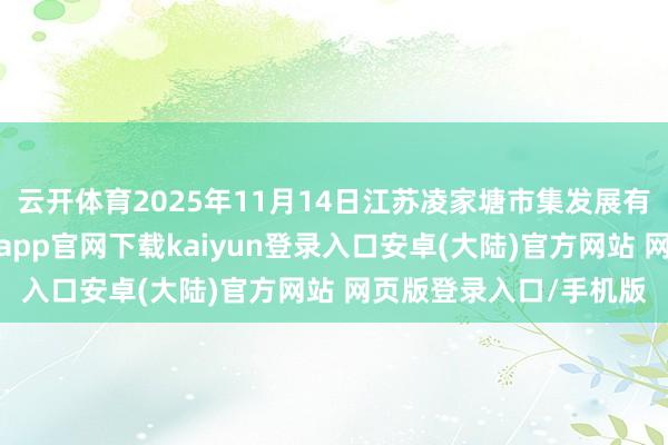 云开体育2025年11月14日江苏凌家塘市集发展有限公司价钱行情-开云app官网下载kaiyun登录入口安卓(大陆)官方网站 网页版登录入口/手机版