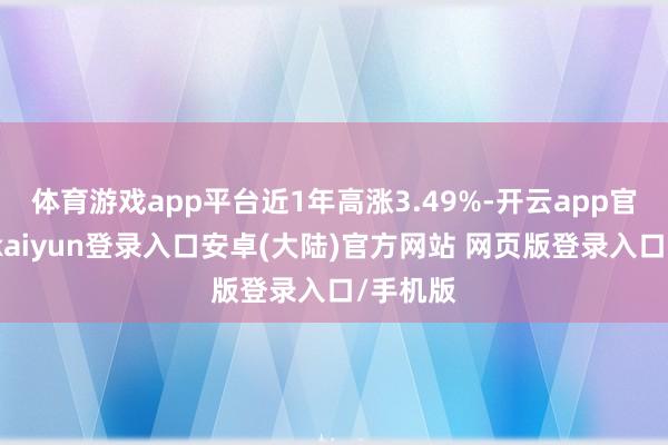 体育游戏app平台近1年高涨3.49%-开云app官网下载kaiyun登录入口安卓(大陆)官方网站 网页版登录入口/手机版