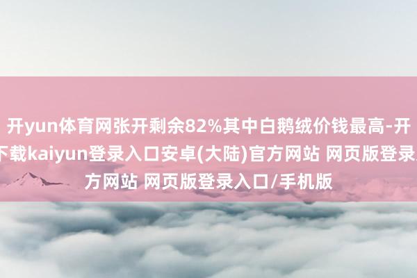 开yun体育网张开剩余82%其中白鹅绒价钱最高-开云app官网下载kaiyun登录入口安卓(大陆)官方网站 网页版登录入口/手机版