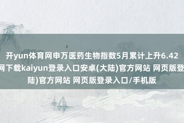 开yun体育网申万医药生物指数5月累计上升6.42%-开云app官网下载kaiyun登录入口安卓(大陆)官方网站 网页版登录入口/手机版