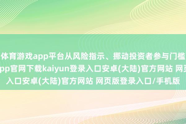 体育游戏app平台从风险指示、挪动投资者参与门槛等多方面着手-开云app官网下载kaiyun登录入口安卓(大陆)官方网站 网页版登录入口/手机版